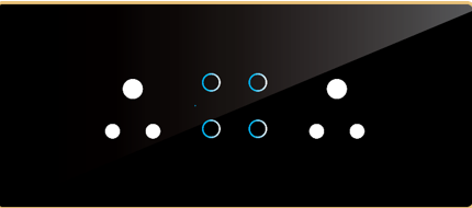 Edge Touch 4 Switch  2 Socket (All 6A Switch)