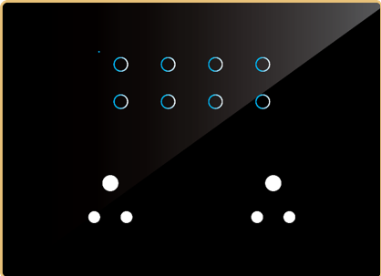 Edge Touch 8 Switch  2 Socket