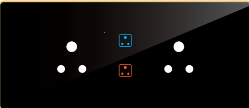 Edge Color Touch 2 Switch 2 Socket