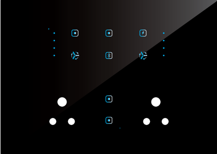 Edge Touch 6 Switch 2 Fan  2 Socket