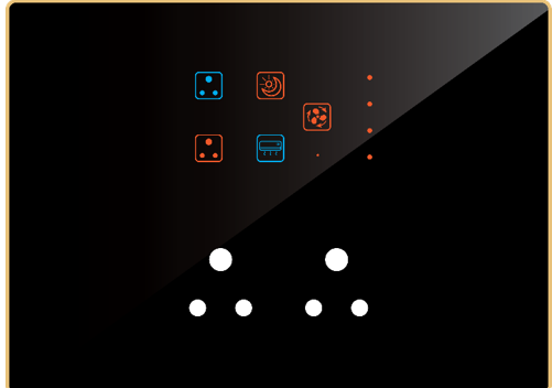 Edge Color Touch 4 Switch  1 Fan 2 Socket