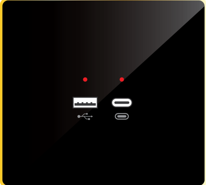 Touch Double USB Charger A-Type & C-Type. ( Only Available in Acrylic )
